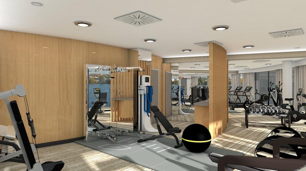 The Fontenay Hamburg Kültér fotó 3D rendering of a gym